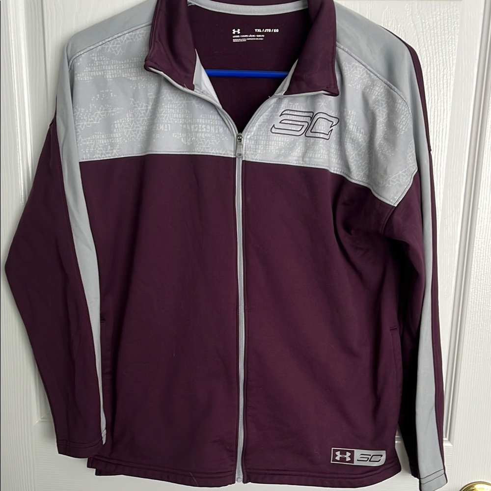 Under Armour Purple and Gray Long Sleeve Tee